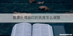 酷家乐成品灯的亮度怎么调整