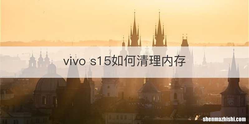 vivo s15如何清理内存