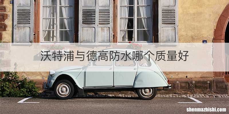 沃特浦与德高防水哪个质量好