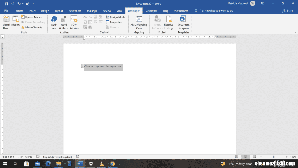 如何在Microsoft Word中创建可填写的表单