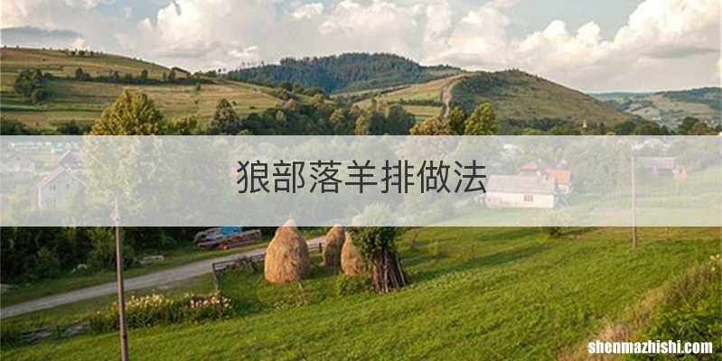狼部落羊排做法