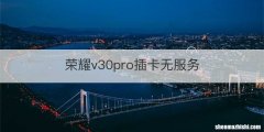 荣耀v30pro插卡无服务