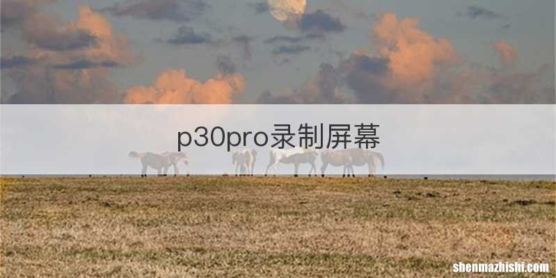 p30pro录制屏幕