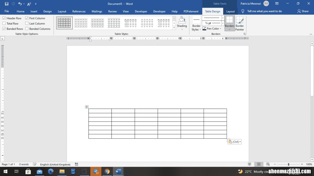 如何在Microsoft Word中合并表格