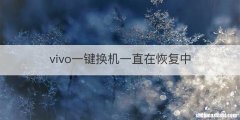 vivo一键换机一直在恢复中