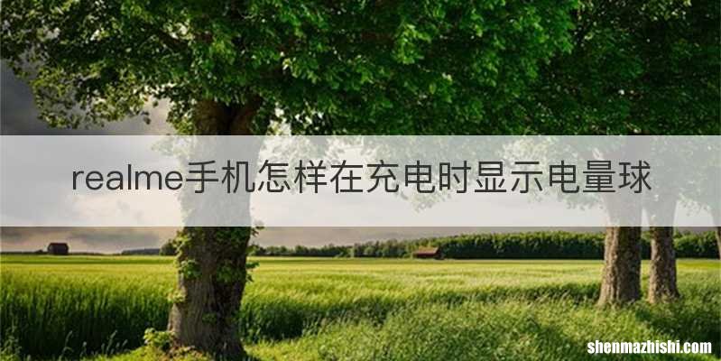 realme手机怎样在充电时显示电量球