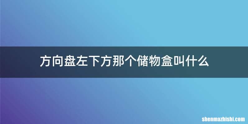 方向盘左下方那个储物盒叫什么