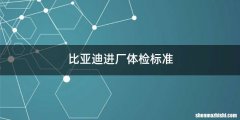 比亚迪进厂体检标准