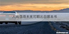 人间值得未来可期出自哪本书