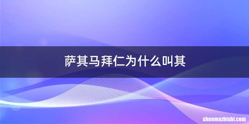 萨其马拜仁为什么叫其