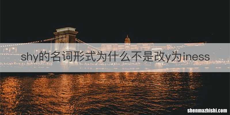 shy的名词形式为什么不是改y为iness