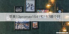 苹果13promax1541和157哪个好