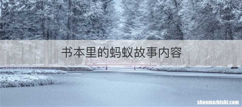 书本里的蚂蚁故事内容