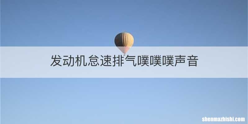 发动机怠速排气噗噗噗声音