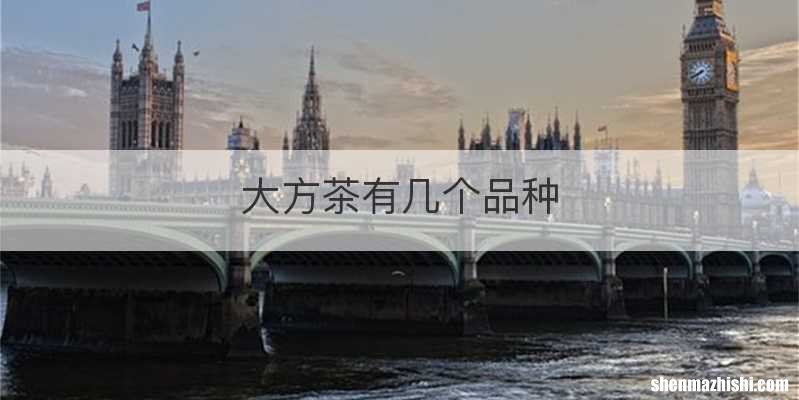 大方茶有几个品种
