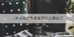 小米电磁炉青春版用什么螺丝刀
