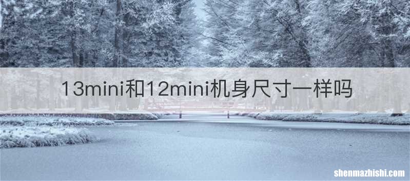 13mini和12mini机身尺寸一样吗