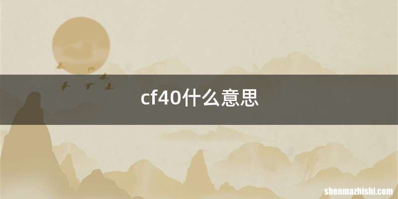 cf40什么意思