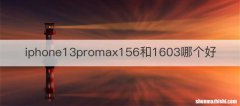iphone13promax156和1603哪个好