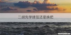 二胡先学揉弦还是换把