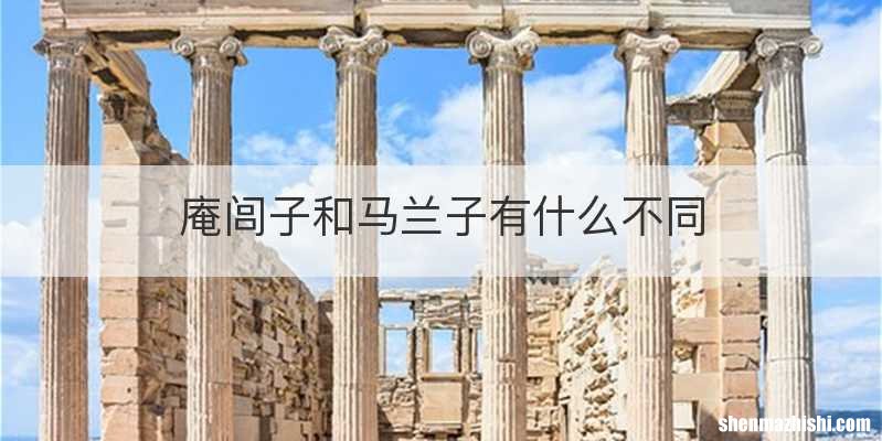 庵闾子和马兰子有什么不同