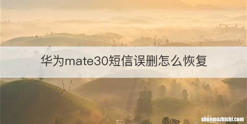 华为mate30短信误删怎么恢复