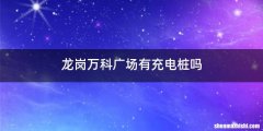 龙岗万科广场有充电桩吗