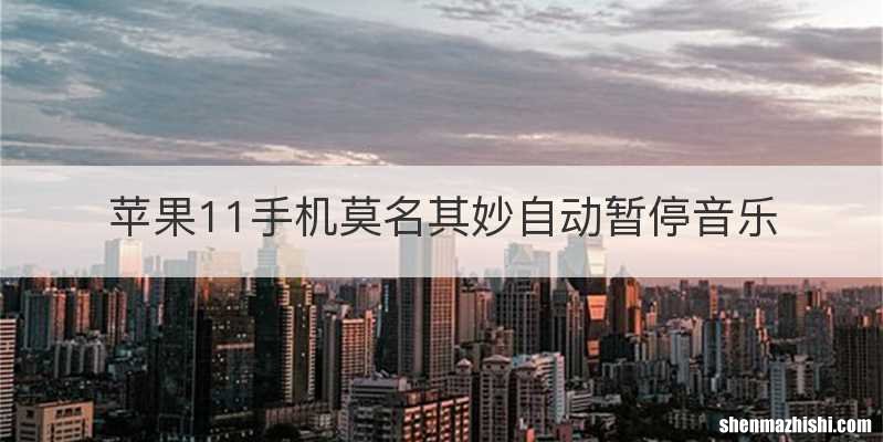 苹果11手机莫名其妙自动暂停音乐