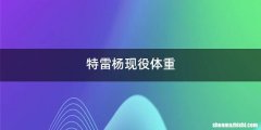 特雷杨现役体重
