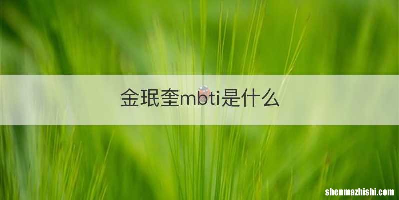 金珉奎mbti是什么