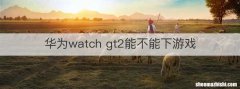 华为watch gt2能不能下游戏