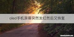 oled手机屏幕突然发红然后又恢复