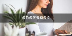 多伦多冬天有多冷