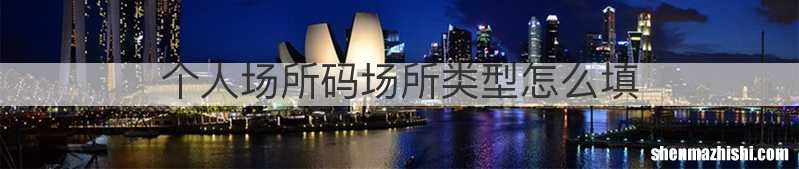 个人场所码场所类型怎么填