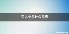 买大小是什么意思