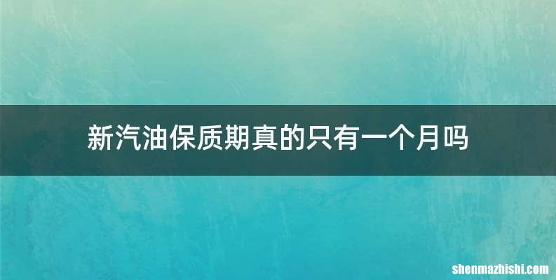 新汽油保质期真的只有一个月吗