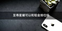 至尊星耀可以和铂金排位吗