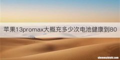 苹果13promax大概充多少次电池健康到80