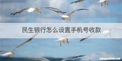 民生银行怎么设置手机号收款