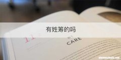 有姓筹的吗