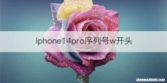 iphone14pro序列号w开头