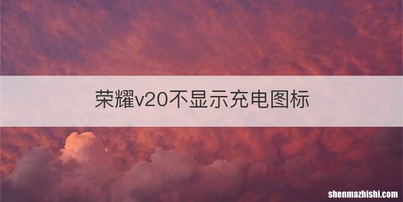 荣耀v20不显示充电图标