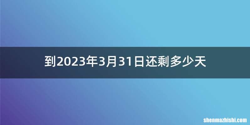 到2023年3月31日还剩多少天