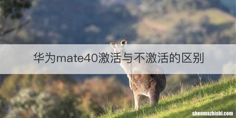 华为mate40激活与不激活的区别