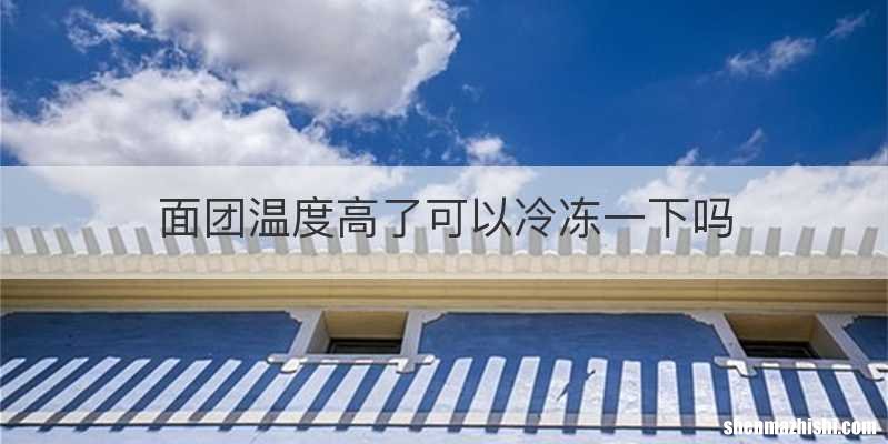 面团温度高了可以冷冻一下吗