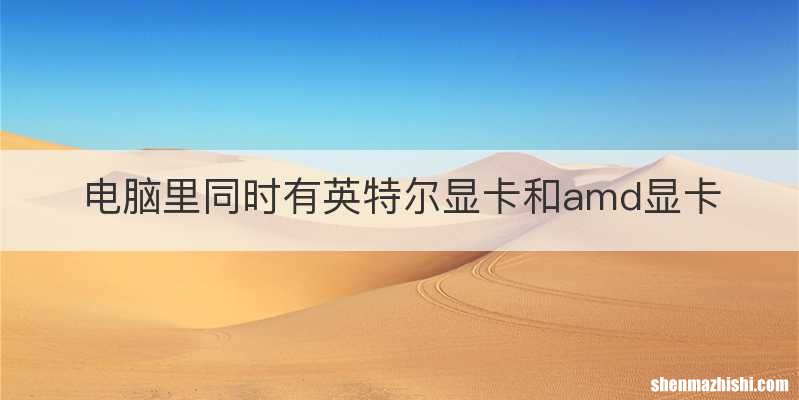 电脑里同时有英特尔显卡和amd显卡
