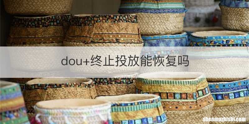 dou+终止投放能恢复吗