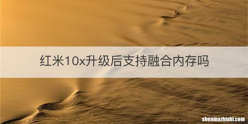 红米10x升级后支持融合内存吗