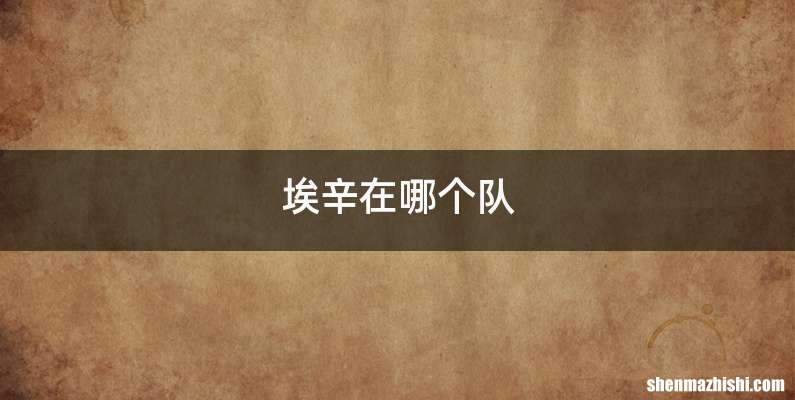 埃辛在哪个队