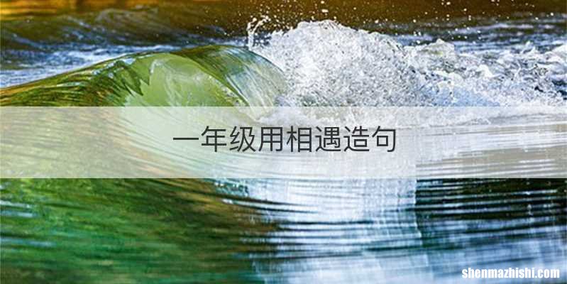 一年级用相遇造句